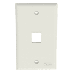 Placa de Pared Vertical, Salida Para 1 Puerto Keystone, Color Blanco Mate