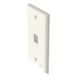 Placa de Pared Vertical, Salida Para 1 Puerto Keystone, Color Blanco Mate