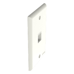 Placa de Pared Vertical, Salida Para 1 Puerto Keystone, Color Blanco Mate