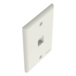Placa de Pared Vertical, Salida Para 1 Puerto Keystone, Color Blanco Mate