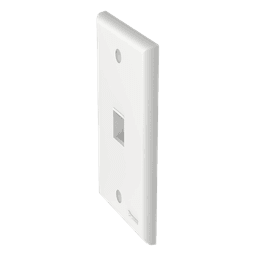 Placa de Pared Vertical, Salida Para 1 Puerto Keystone, Color Blanco