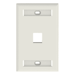 Placa de Pared Vertical, Salida Para 1 Puerto Keystone, Con Espacios Para Etiquetas, Color Blanco