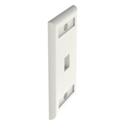 Placa de Pared Vertical, Salida Para 1 Puerto Keystone, Con Espacios Para Etiquetas, Color Blanco