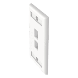 Placa de Pared Vertical, Salida Para 2 Puertos Keystone, Con Espacios Para Etiquetas, Color Blanco