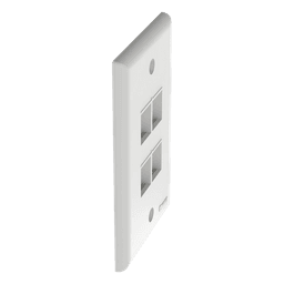 Placa de Pared Vertical, Salida Para 4 Puertos Keystone, Color Blanco