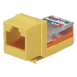 Módulo Jack Keystone / Cat 5e / RJ45 / 8P8C / Leadframe / T568A-B / Sin Blindaje / Amarillo