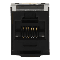 Conector Jack Estilo 110 (de Impacto), Tipo Keystone, Categoría 6, de 8 Posiciones y 8 Cables, Color Negro