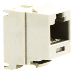 Conector Jack Estilo 110 (de Impacto), Tipo Keystone, Categoría 6, de 8 Posiciones y 8 Cables, Color Gris
