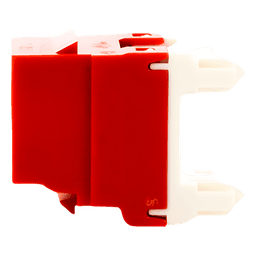 Conector Jack Estilo 110 (de Impacto), Tipo Keystone, Categoría 6, de 8 Posiciones y 8 Cables, Color Rojo