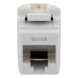 Conector Jack Estilo 110 (de Impacto), Tipo Keystone, Categoría 6, de 8 Posiciones y 8 Cables, Color Blanco