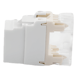 Conector Jack Estilo 110 (de Impacto), Tipo Keystone, Categoría 6, de 8 Posiciones y 8 Cables, Color Blanco