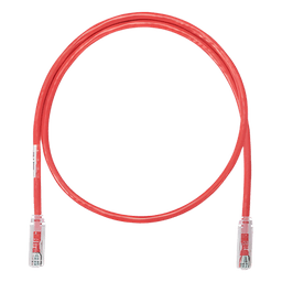 Cable de Parcheo UTP Categoría 6, con Plug Modular en Cada Extremo - 1 Metro (3.28 Pies) - Rojo