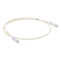 Cable de Parcheo UTP Categoría 6, con Plug Modular en Cada Extremo - 1 Metro (3.28 Pies) - Blanco Mate
