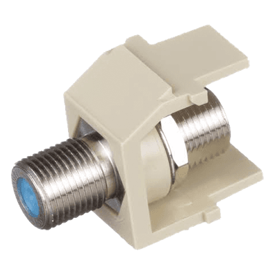 Módulo Acoplador Coaxial Tipo F / Keystone / 75 Ohms / 3.0 GHz / 1.17' x 0.86' x 0.66'