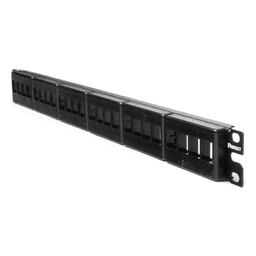 Panel de Parcheo Modular Keystone (Sin Conectores), de 24 Puertos, Espacio Para Identificación con Etiqueta Adhesiva, 1UR