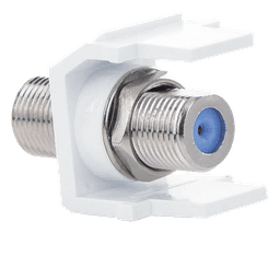 Módulo Acoplador Coaxial Tipo F, Keystone, de 75 Ohms, 3.0 GHz, Color Blanco