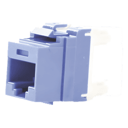 Conector Jack Estilo 110 (de Impacto), Tipo Keystone, Categoría 5e, de 8 Posiciones y 8 Cables, Color Azul