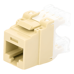 Conector Jack Estilo 110 (de Impacto), Tipo Keystone, Categoría 5e, de 8 Posiciones y 8 Cables, Color Marfil
