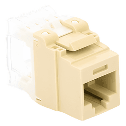Conector Jack Estilo 110 (de Impacto), Tipo Keystone, Categoría 5e, de 8 Posiciones y 8 Cables, Color Marfil