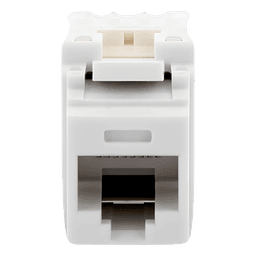 Conector Jack Estilo 110 (de Impacto), Tipo Keystone, Categoría 5e, de 8 Posiciones y 8 Cables, Color Blanco