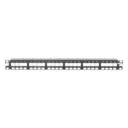 Panel de Parcheo Modular Keystone (Sin Conectores), Numerado y Espacio para Etiquetas, de 24 Puertos, 1UR