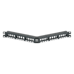 Panel de Parcheo Modular Keystone (Sin Conectores), Angulado, de 24 Puertos, 1UR