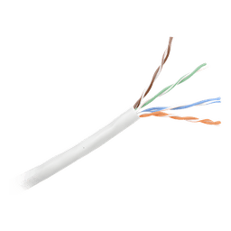 Bobina de Cable UTP / Cat 5e / 24 AWG / CMR Riser / 305 m (1000 ft) / 4 Pares / Cobre Sólido / Gris Claro