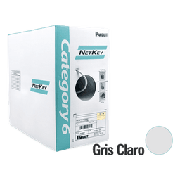 Bobina UTP Cat 6 / 305m (1000ft) / 24 AWG Cobre / CMR Riser / 250 MHz / 4 Pares / Gris Claro