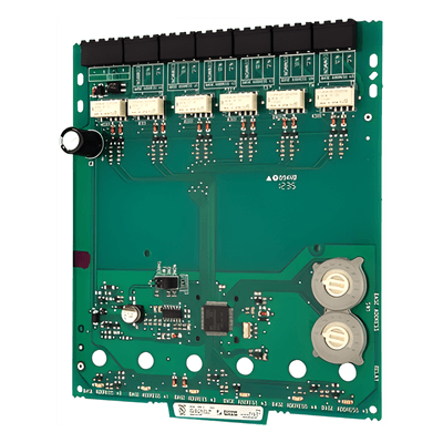 Módulo de Relevadores Direccionable / 6 Relevadores Forma C / Comunicación SLC 2 Hilos / LEDs Dual Estado / Supervisión Total