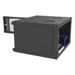 Gabinete para Montaje en Pared, con Puerta de Cristal Templado, Cuerpo Fijo, con 6 Unidades de Rack, de 19in, Fabricado en Acero