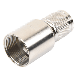 Conector TNC Macho de Rosca Izquierda Métrica, Tipo Rosca para RG-8/U, 9913, LMR-400, CNT-400 del Grupo I,  Plata/ Oro/ Teflón.