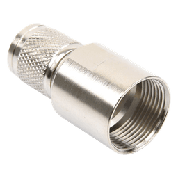 Conector TNC Macho de Rosca Izquierda Métrica, Tipo Rosca para RG-8/U, 9913, LMR-400, CNT-400 del Grupo I,  Plata/ Oro/ Teflón.
