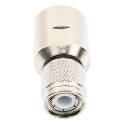 Conector TNC Macho de Rosca Izquierda Métrica, Tipo Rosca para RG-8/U, 9913, LMR-400, CNT-400 del Grupo I,  Plata/ Oro/ Teflón.