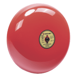 Campana de alarma de incendio / 10 pulgadas (25.4 cm) / 24 VCD / 96 dB / Listado UL / Uso exterior con caja HC-BB-1