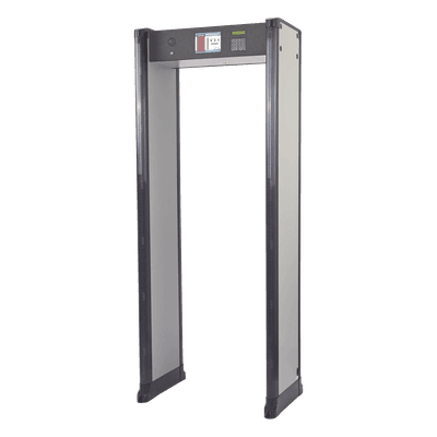 Arco Detector de Metales de 6 Zonas con Anclaje para Fijarse al Piso. Incluye Sensor IR para evitar falsas Alarmas / Certificado por la Administración Federal de Aviación de EE. UU. (FAA)
