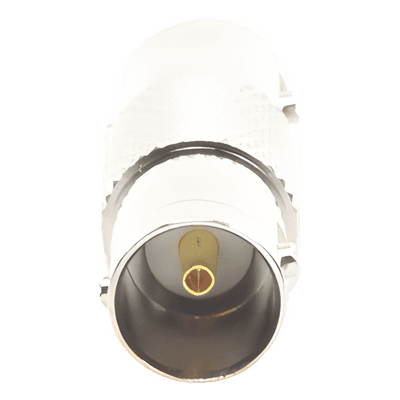 Adaptador Coaxial Tipo Barril / BNC Hembra a BNC Hembra / 75 Ohm / Níquel-Oro-Teflón / 32.5 mm Largo