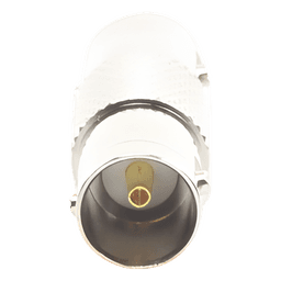 Adaptador Coaxial Tipo Barril / BNC Hembra a BNC Hembra / 75 Ohm / Níquel-Oro-Teflón / 32.5 mm Largo