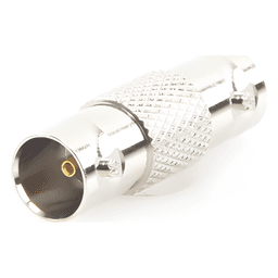 Adaptador Coaxial Tipo Barril / BNC Hembra a BNC Hembra / 75 Ohm / Níquel-Oro-Teflón / 32.5 mm Largo
