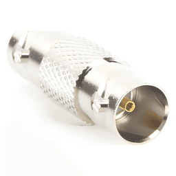 Adaptador Coaxial Tipo Barril / BNC Hembra a BNC Hembra / 75 Ohm / Níquel-Oro-Teflón / 32.5 mm Largo