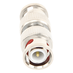 Adaptador Coaxial / BNC Macho a BNC Macho / 75 Ohm / Barril / Níquel-Oro-PTFE / 13.9 mm x 33.6 mm