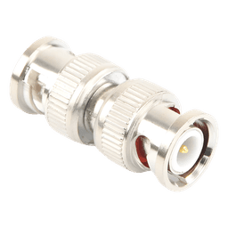 Adaptador Coaxial / BNC Macho a BNC Macho / 75 Ohm / Barril / Níquel-Oro-PTFE / 13.9 mm x 33.6 mm