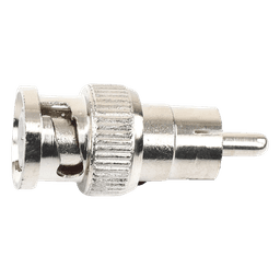 Adaptador en Línea / BNC Macho a RCA Macho / 75 Ohm / 13.9x35 mm / RG-59 y RG-6