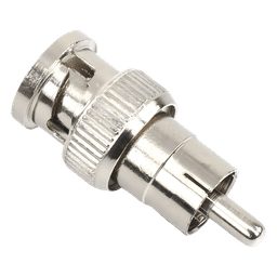 Adaptador en Línea / BNC Macho a RCA Macho / 75 Ohm / 13.9x35 mm / RG-59 y RG-6