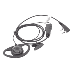 Micrófono de Solapa con Gancho Auricular / Compatible con Radios Kenwood TK y NX Series / Cable Reforzado con Kevlar / PTT Ergonómico / Clip Rotatorio 360°