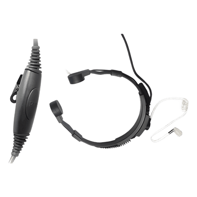 Micrófono de garganta / Tubo acústico médico / Cancelación de ruido / Cable Kevlar / Compatible Kenwood NX/TK