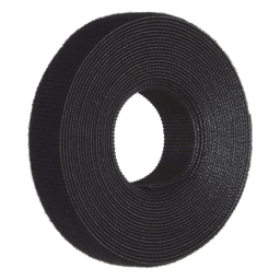 Rollo de Cinta de Contacto, de 15 Pies (4.5m) de Largo, 19.1 mm de Ancho, Color Negro
