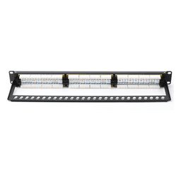 Panel de Parcheo Punchdown / 24 Puertos / Cat6A / 19 Pulgadas (48.26 cm) / 1U / UTP / T568A-T568B