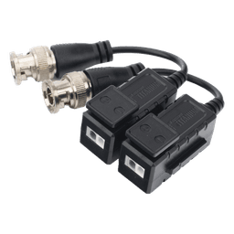 Kit de Transceptores Pasivos (Baluns) / Transmisión 4K / Distancia 250 m (820.2 ft) / Protección TVS / Inmunidad 60 dB / Conectores Cobre / HD-TVI CVI AHD CVBS
