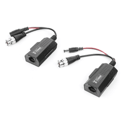 Kit de transceptores activos con conector para alimentación (12V/24Vcc/AC) TurboHD para aplicaciones de video por UTP Cat5e/6 en HD. Distancia de hasta 150 m en 4K 