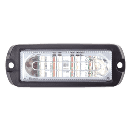 Luz Auxiliar Ultra Brillante X13 de 4 LEDs, color Rojo, con mica transparente.